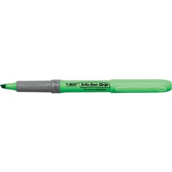 Bic Brite Liner Grip Highlighter Chisel Green Pack of 12
