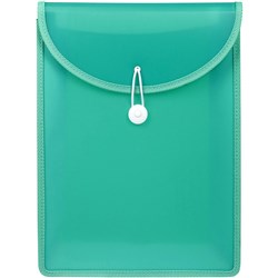 Marbig Document Wallet A4 Top Load 65mm Gusset Spearmint Green