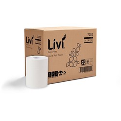 Livi Everyday Hand Towel Roll 1 Ply 80m Carton Of 16