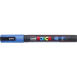 Uni Posca PC-3ML Paint Marker Fine Bullet 1.3mm Glitter Blue