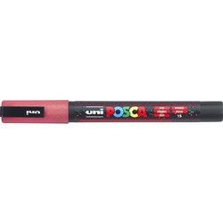 Uni Posca PC-3ML Paint Marker Fine Bullet 1.3mm Glitter Red