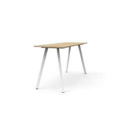 Rapidline Eternity High Bar Table 2100W x 750D x 1050mmH Natural Oak Top White Frame