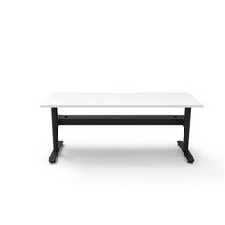 Rapidline Halo Static Single Sided Workstation + Cable Tray 1800Wx750Dx730mmH White/Black