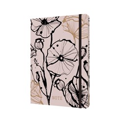 Collins Abstract Botanical Notebook A5 Ruled 192 Page Pink