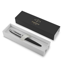 Parker Jotter XL Ballpoint Pen Matte Black Chrome Trim In Giftbox Blue Refill