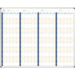 Visionchart Magnetic With Dates 4 Term School Planner Whiteboard 1500 x 1200mm