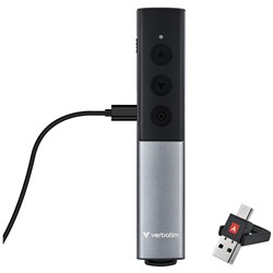 Verbatim Agenda Wireless Presenter With Red Laser Pointer Grey
