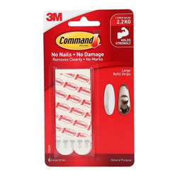 Command 17023P Refill Strips Large Clear Pack Of 6