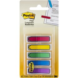 Post-It 684-ARR1 Arrow Flags 12x45mm Blue Green Purple Red Yellow Pack of 100