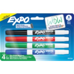 Expo Dry Erase Whiteboard Marker 1.4mm Assorted Pack of 4