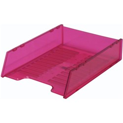 Italplast Document Tray Multifit Translucent Tinted Pink