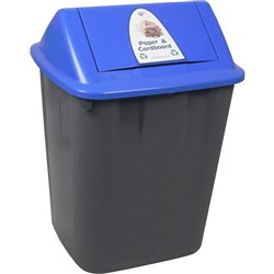 Italplast Waste Separation Bin 32 Litres Blue Paper & Cardboard