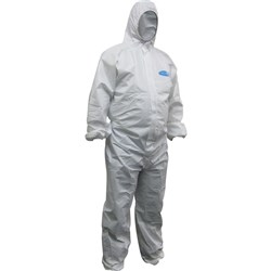 Maxisafe Koolguard Protective Coveralls Disposable Laminated Extra Large White