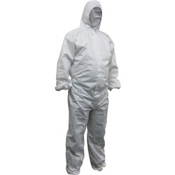 Maxisafe Disposable Coveralls Polypropylene Small White